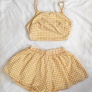 Two Piece Set: Shorts + Crop Top